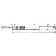 Verlängerung für MG-Bohrer (Schaft 7mm, Vierkant 5,5mm) L= 130mm